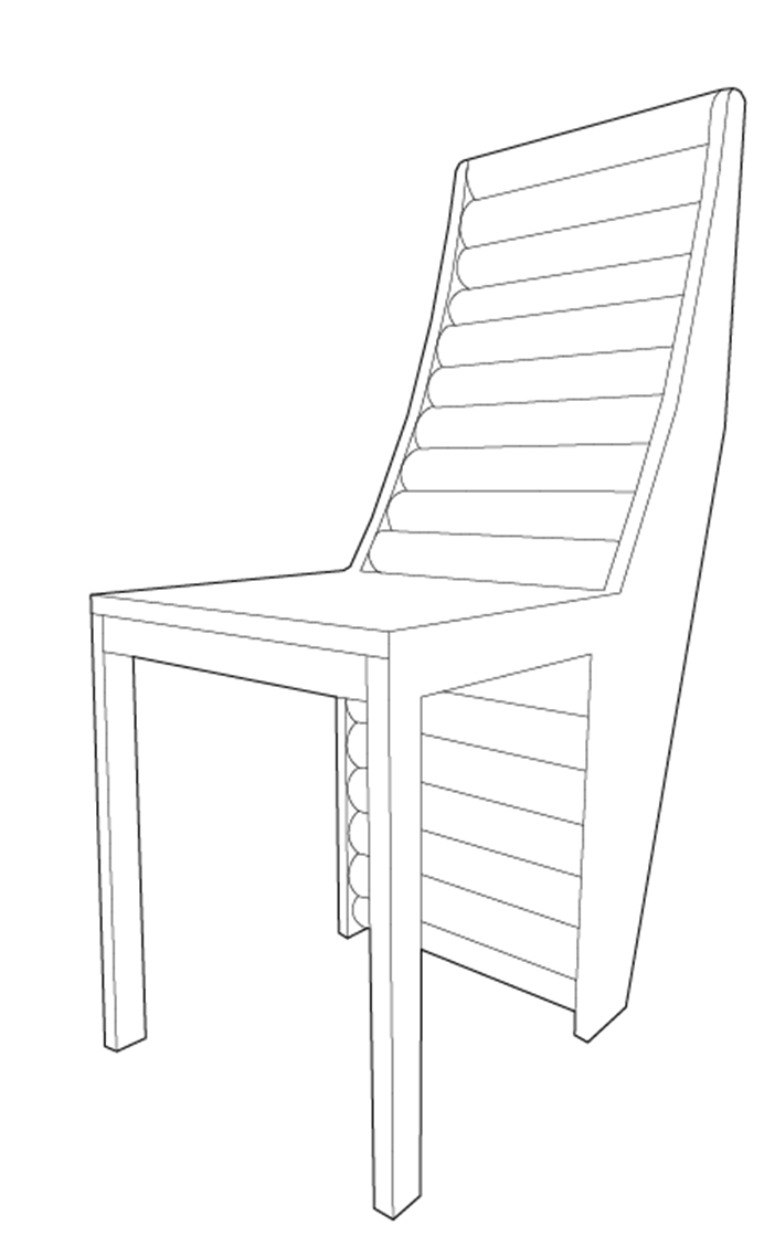 chaise en carton réalisée par Arsène Frère et Roman Perraudin de l'atelier entourage