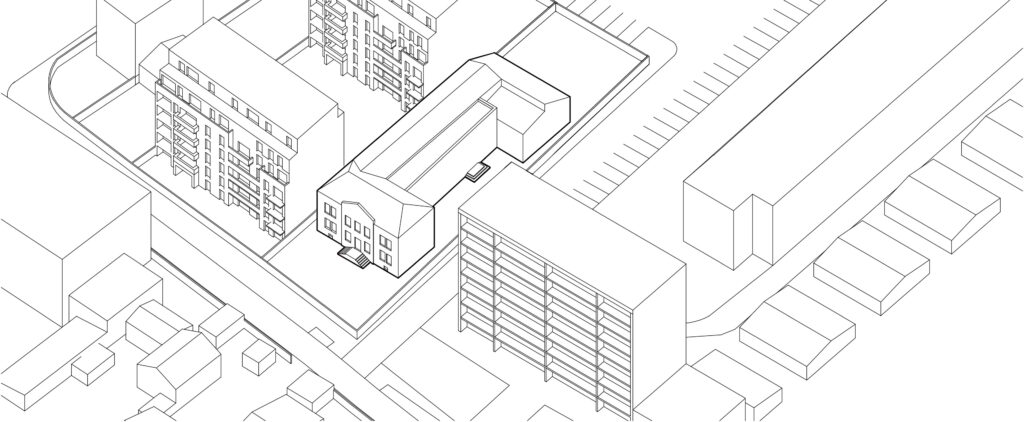 concours d'architecture pour la restructuration de UEHC de Rosny sous bois réalisé par l'agence d'architectuer aasb et l'agence d'architecture atelier entourage et aasb