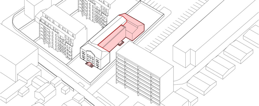 concours d'architecture pour la restructuration de UEHC de Rosny sous bois réalisé par l'agence d'architectuer aasb et l'agence d'architecture atelier entourage et aasb