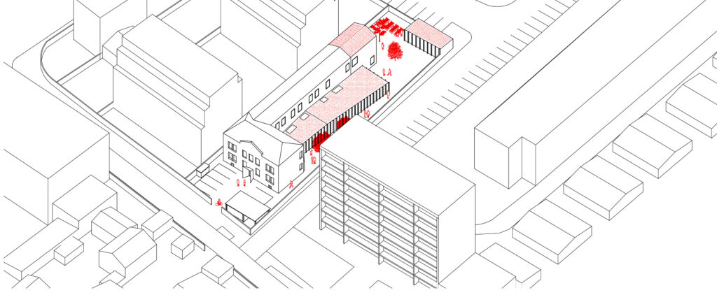 concours d'architecture pour la restructuration de UEHC de Rosny sous bois réalisé par l'agence d'architectuer aasb et l'agence d'architecture atelier entourage et aasb