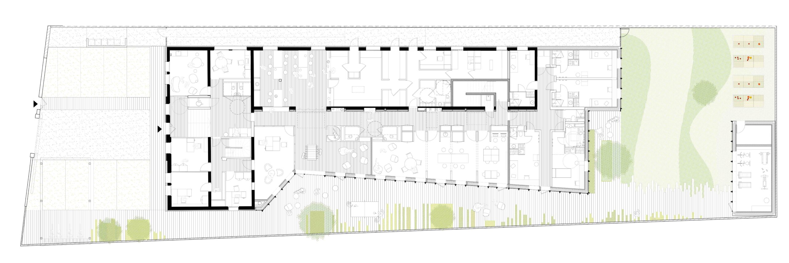 concours d'architecture pour la restructuration de UEHC de Rosny sous bois réalisé par l'agence d'architectuer aasb et l'agence d'architecture atelier entourage et aasb